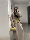 SWAYING 24 Autumn and Winter Thick Lapel Cardigan SW-SW24AW1T71-HZ Gray Brown SW-SW24AW1T70